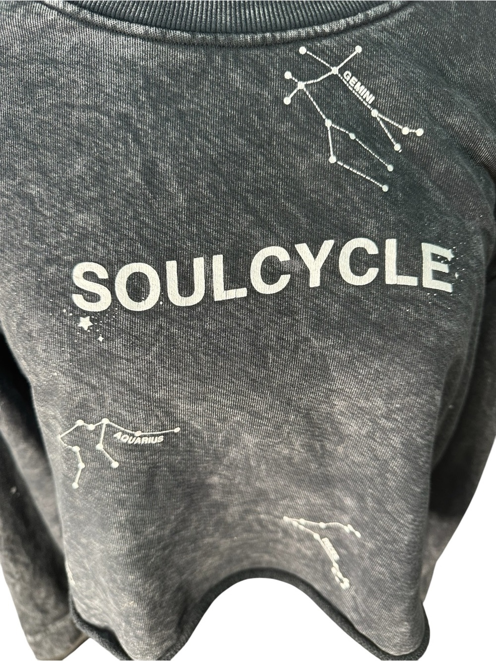 SoulCycle Casey Cropped Astrology Sweatshirt – Black/Gray – Size XS - Picture 7 of 9